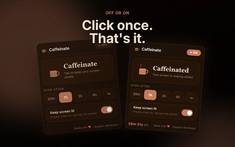 Caffeinate — Keep Screen Awake screenshot 2