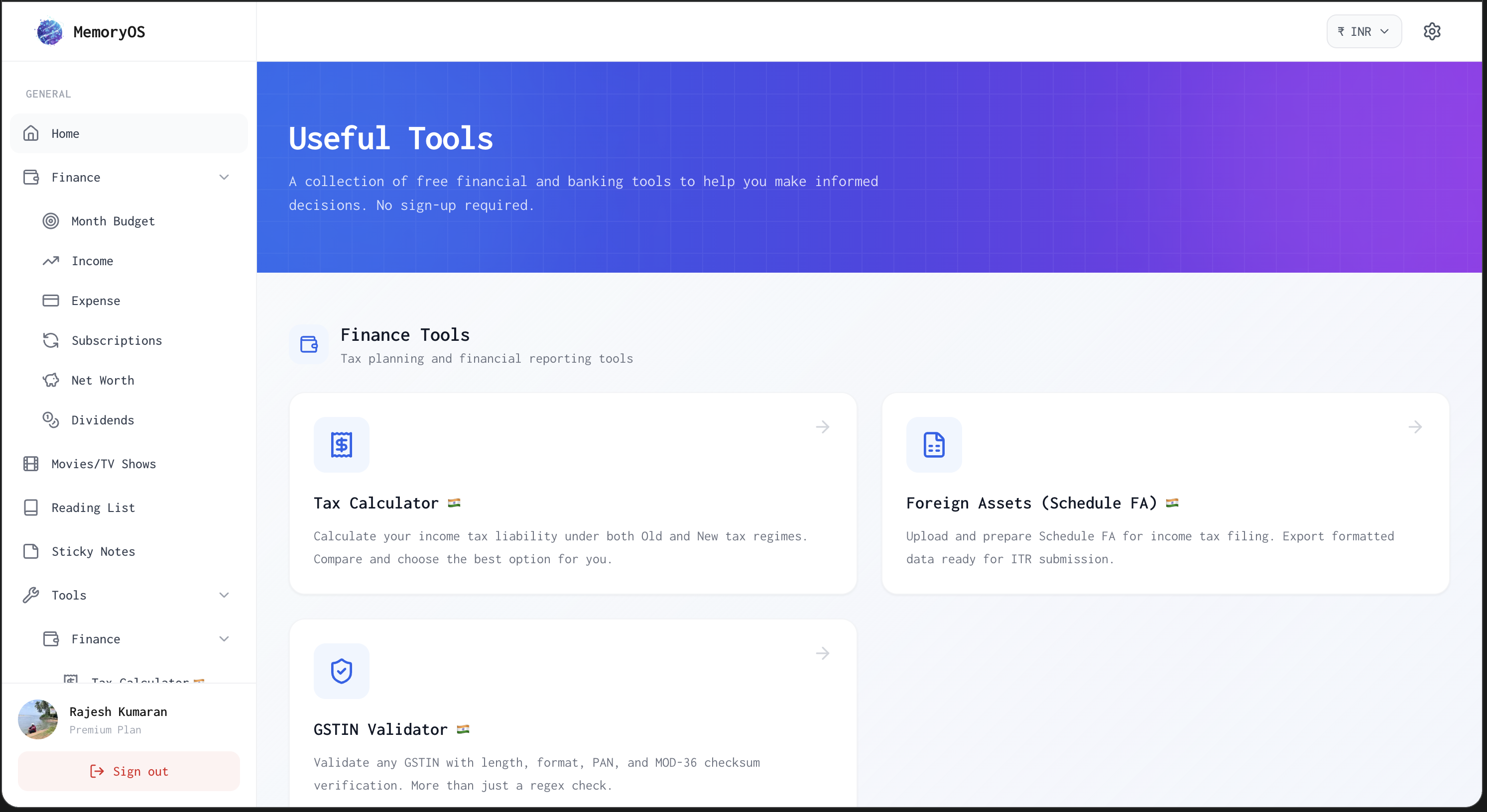 Memory OS - Screenshot 2 showing product features and functionality