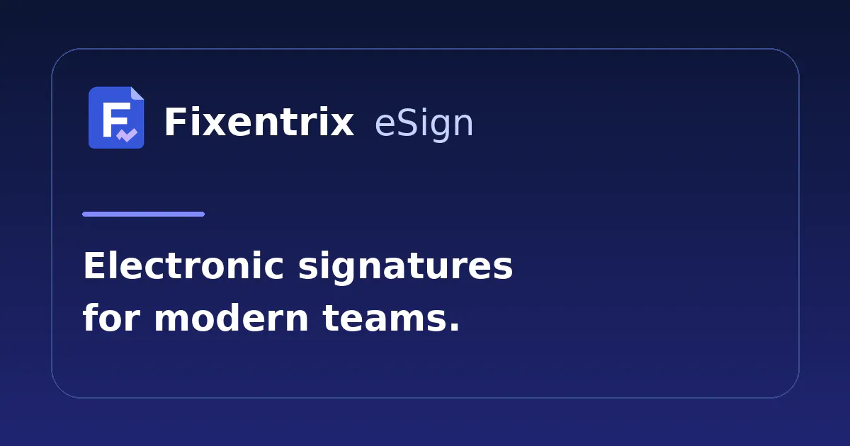 Fixentrix eSign gallery image