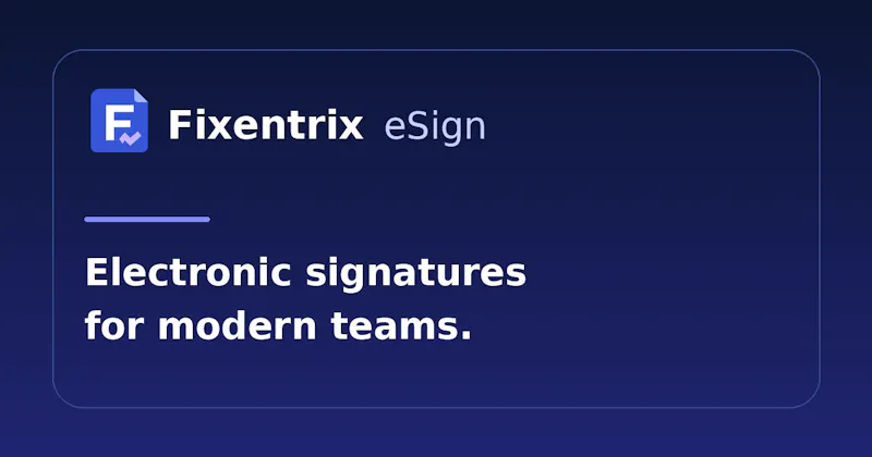 Fixentrix eSign screenshot 1
