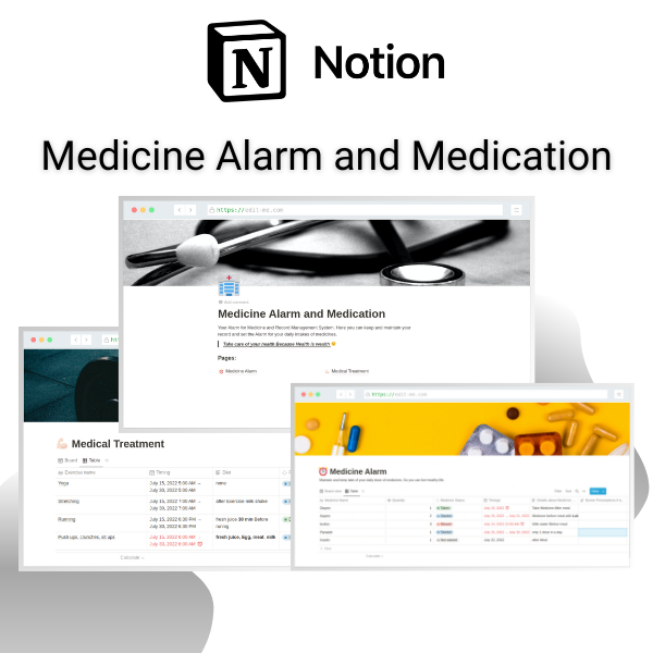 Alarme de medicamento e medicação