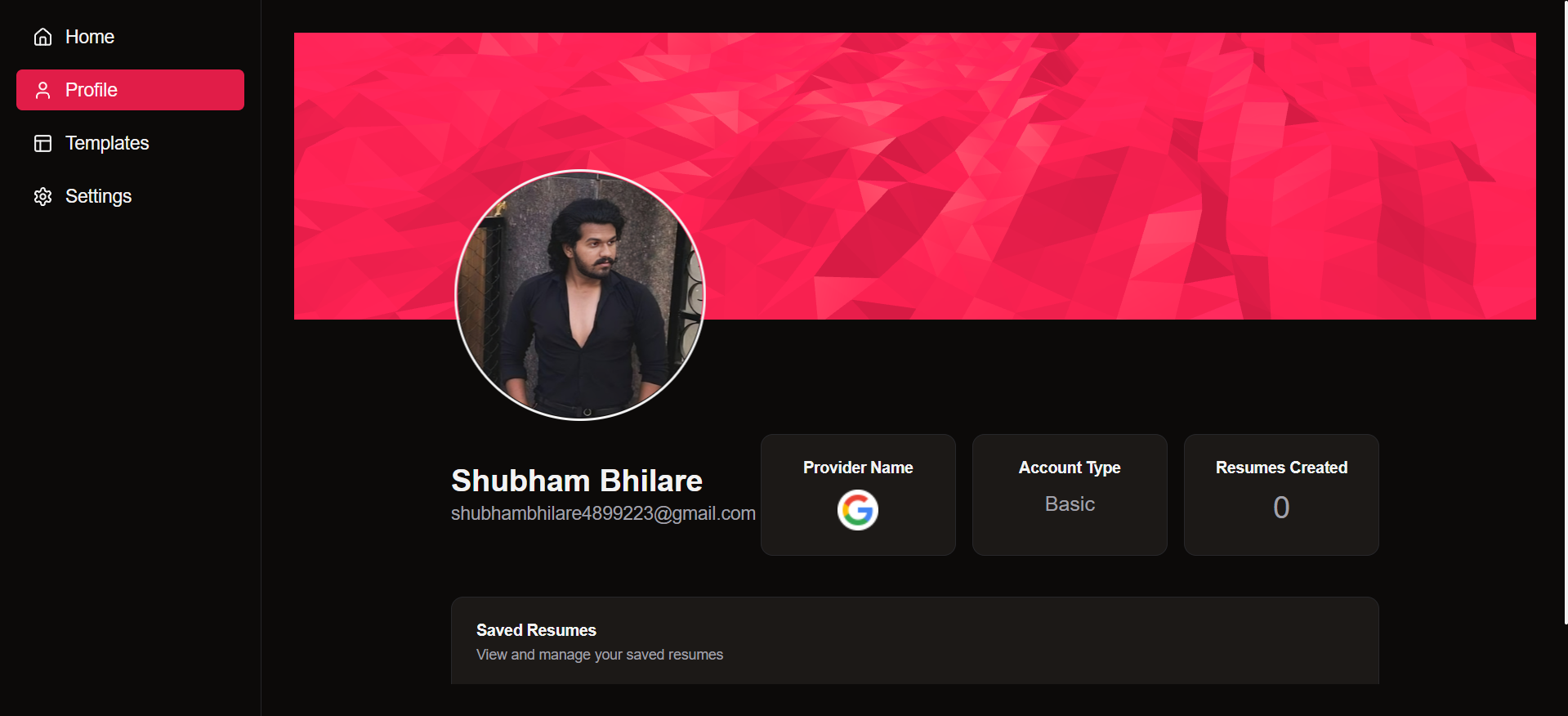 Resume.io gallery image