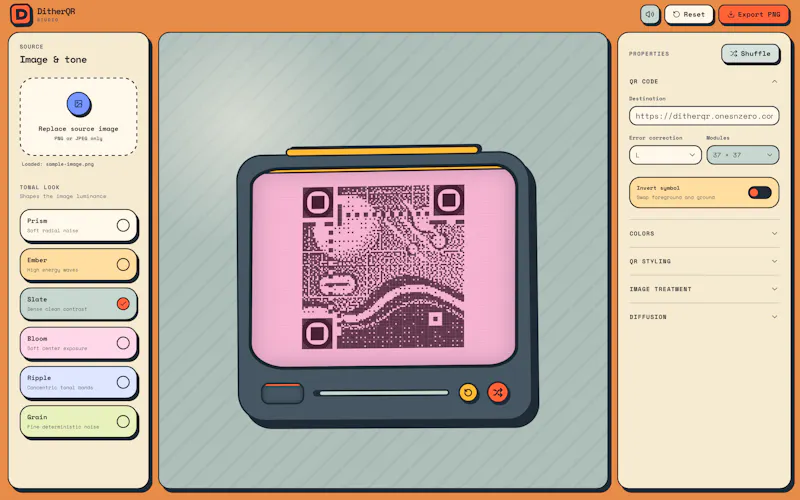 DitherQR screenshot 2