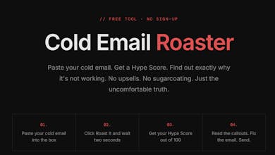 Cold Email Roaster gallery image