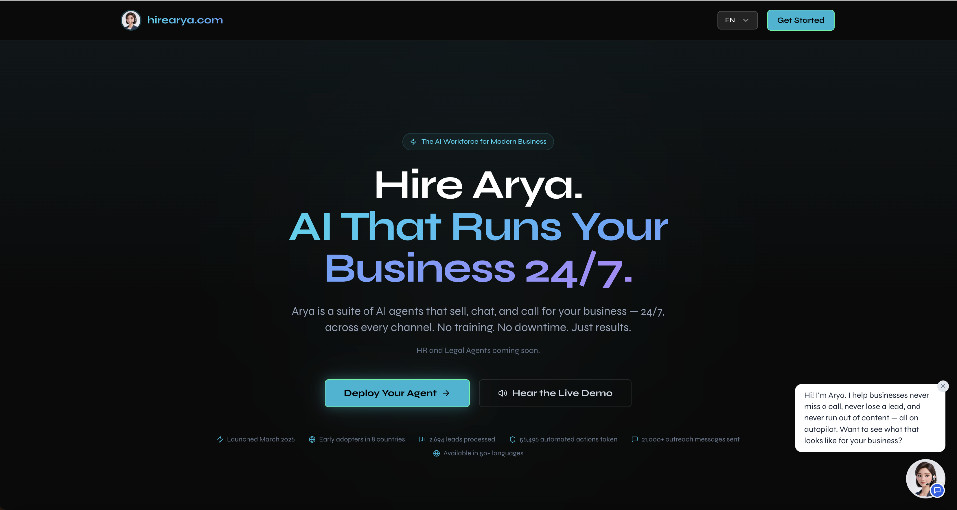 Arya— AI workforce for small businesses. gallery image