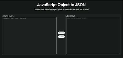 Javascript Object to JSON gallery image