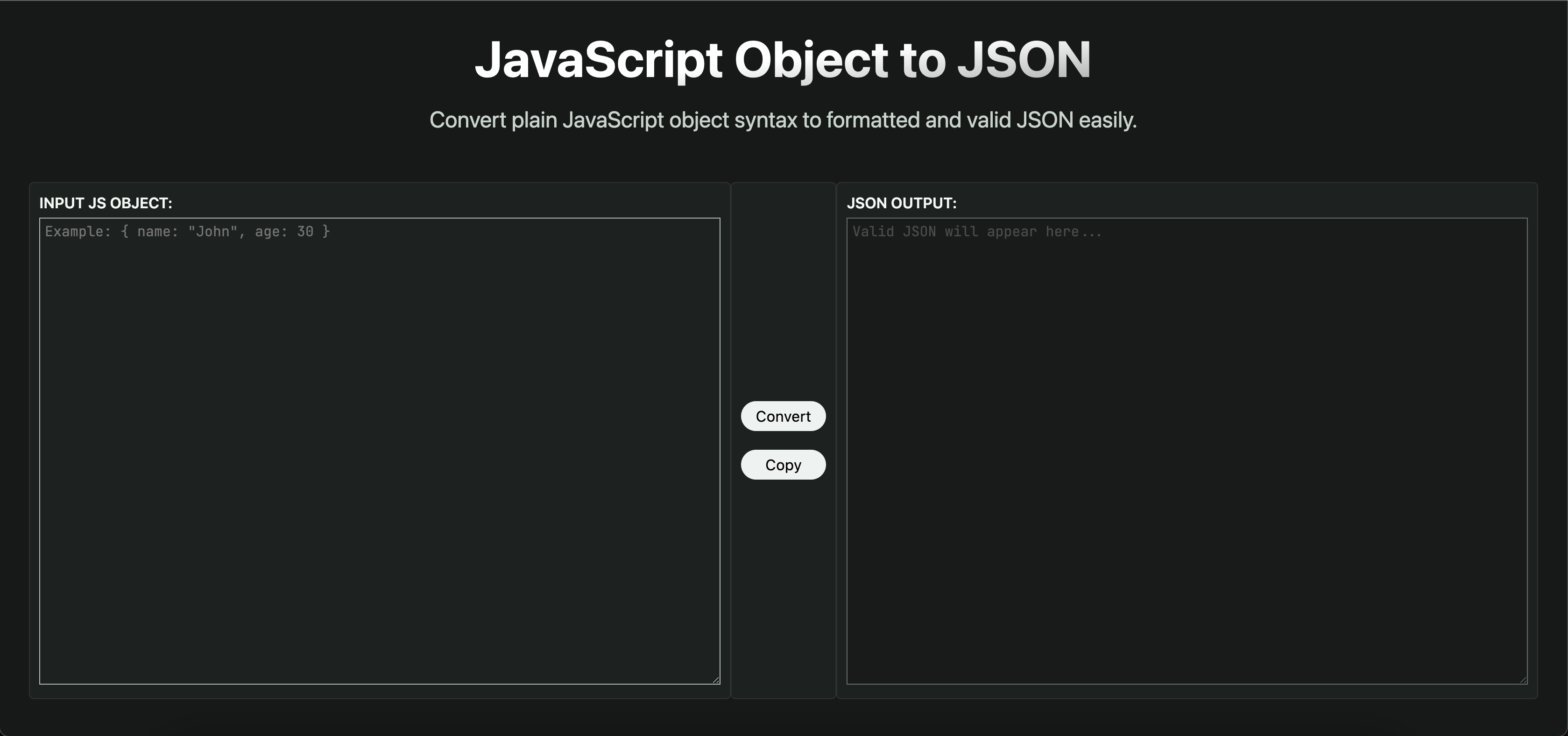 Javascript Object to JSON - Turn js objects into valid json format online. media 1