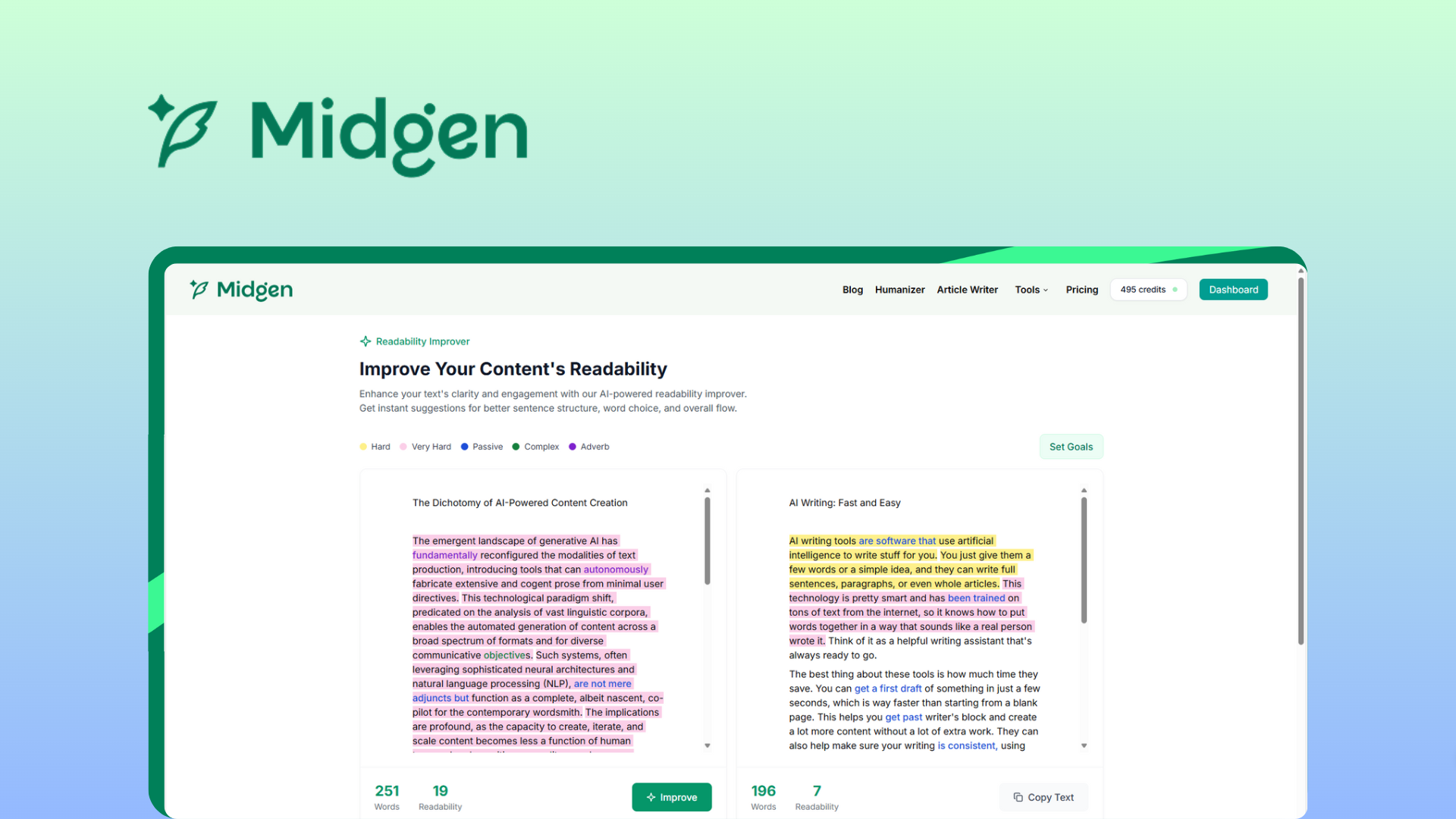 Midgen.ai - Blog yazılarından romanlara - ai insan yaptı. medya 8