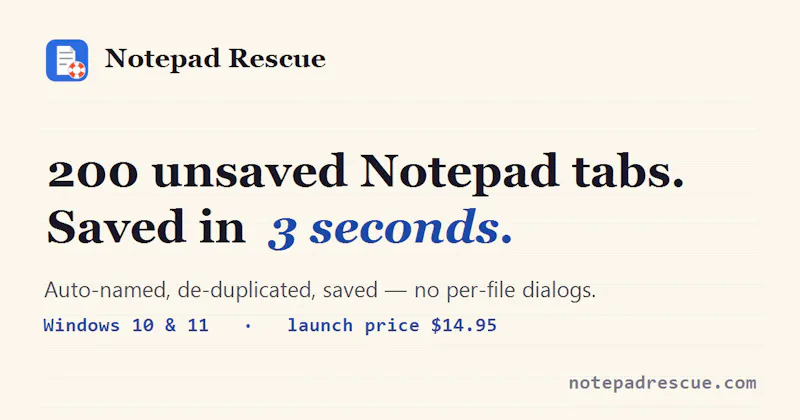Notepad Rescue screenshot 2