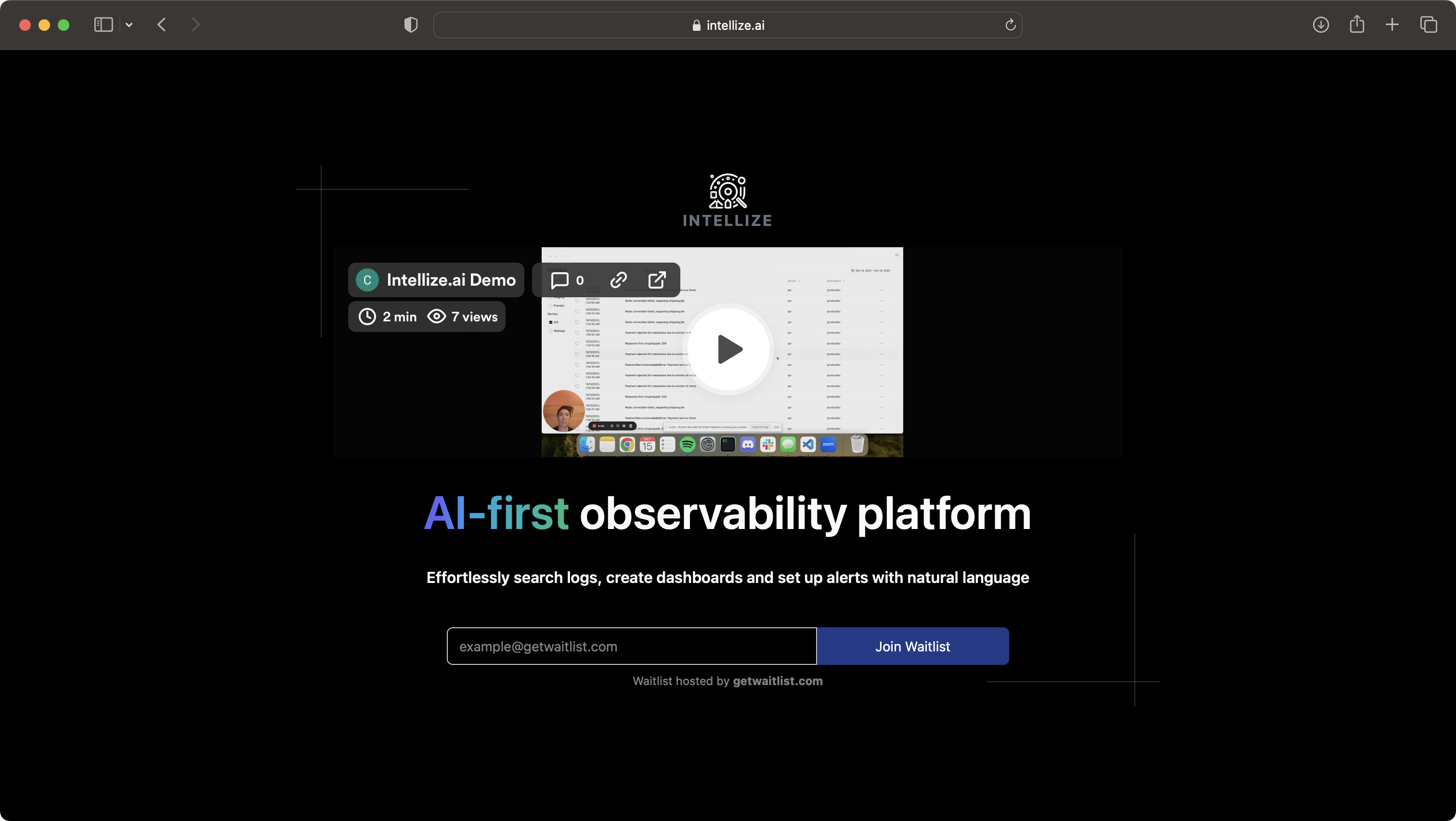 Intellize.ai - AI-first observability platform media 2