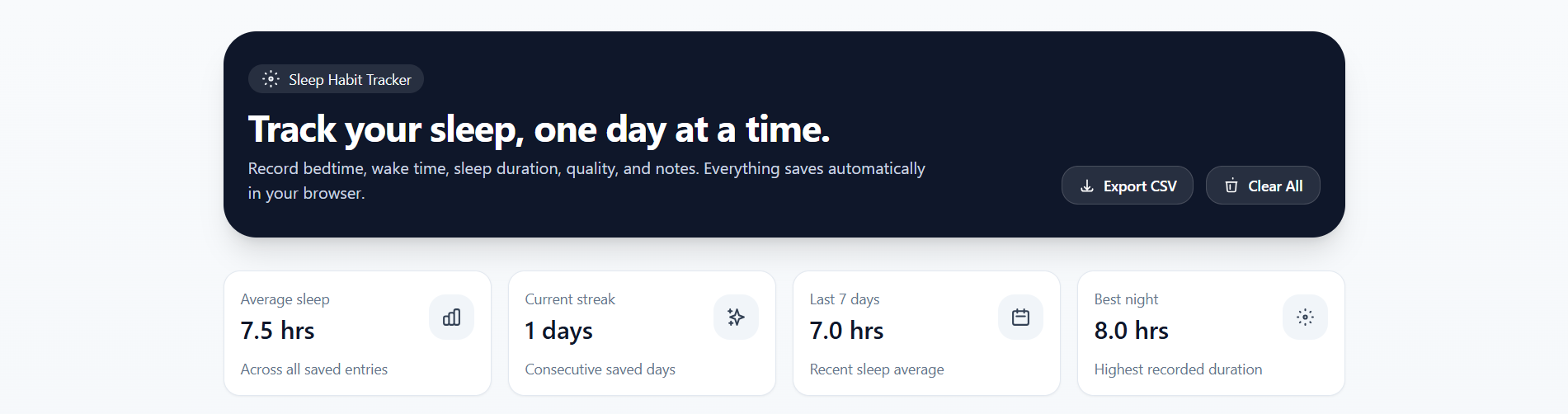 Sleep Habit Tracker gallery image