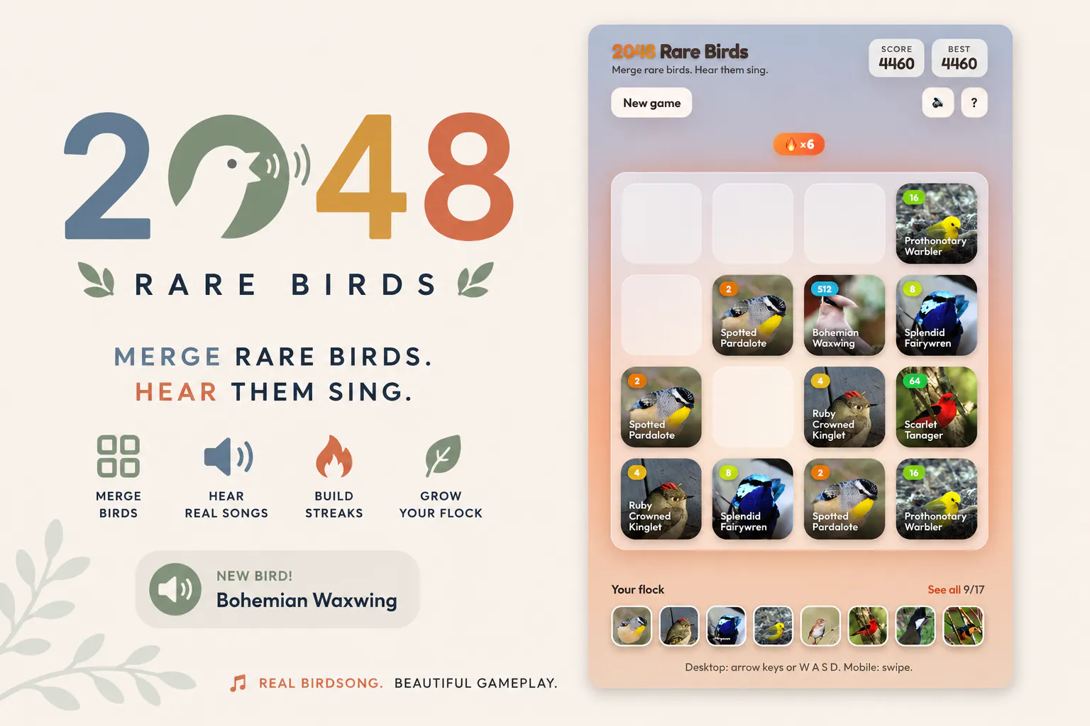 2048 Rare Birds screenshot 1