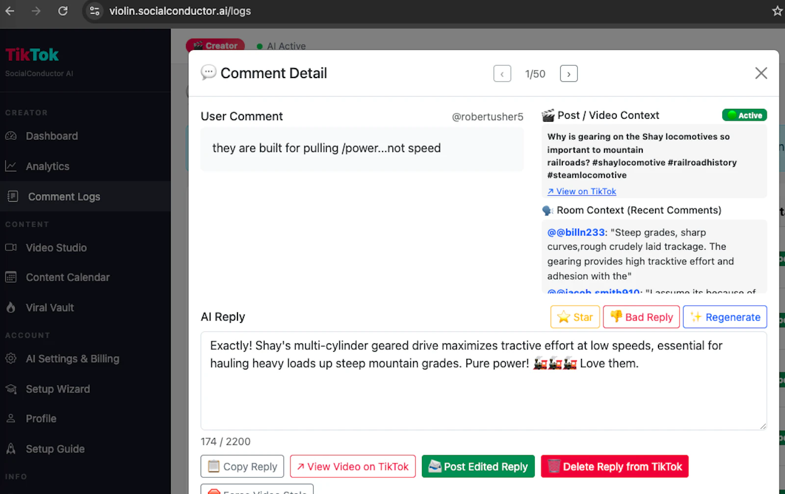 SocialConductorAI for TikTok screenshot 2