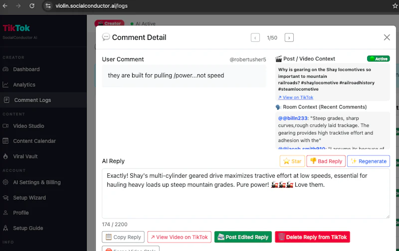 SocialConductorAI for TikTok screenshot 2