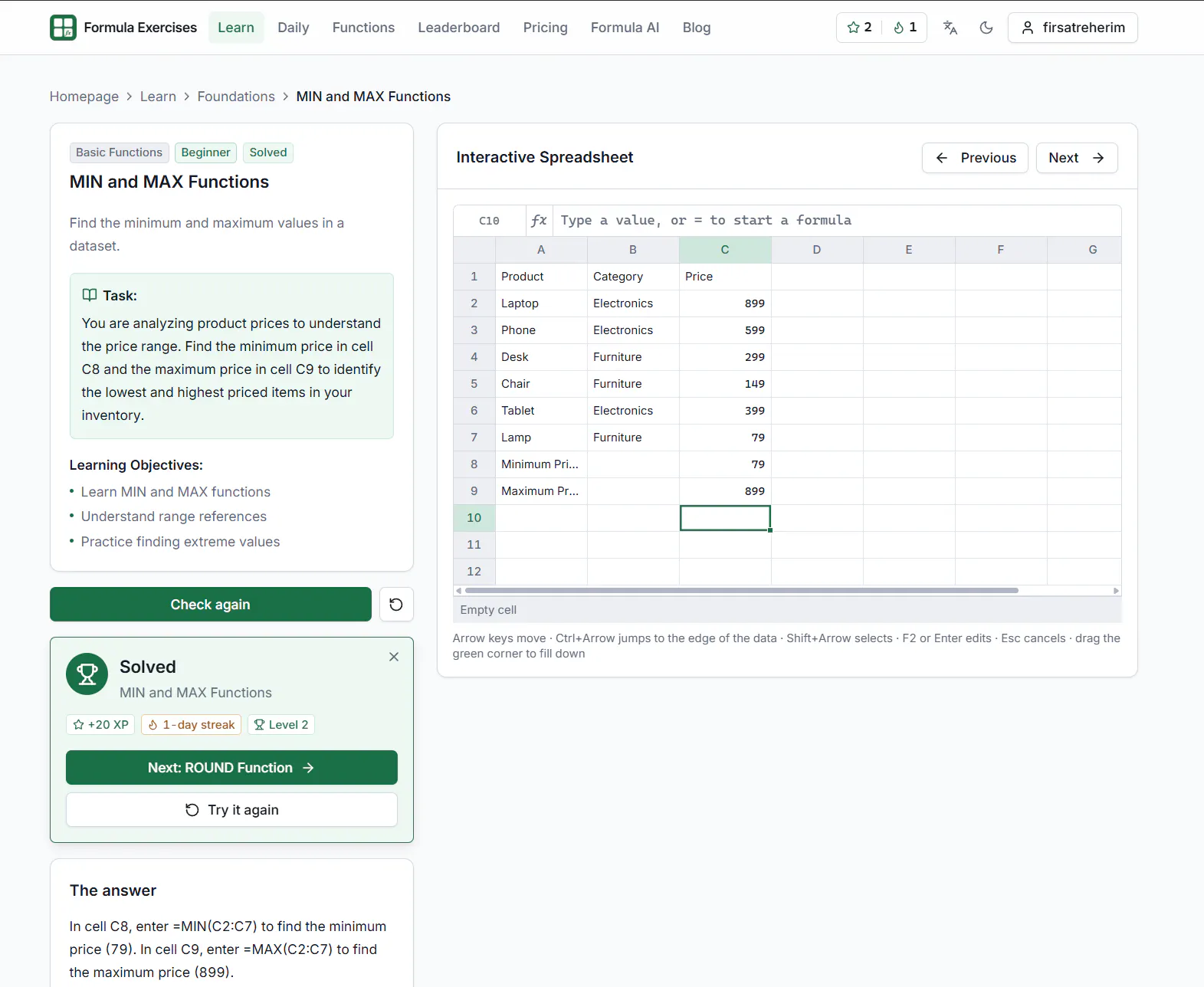 Excel Formula Exercises gallery image