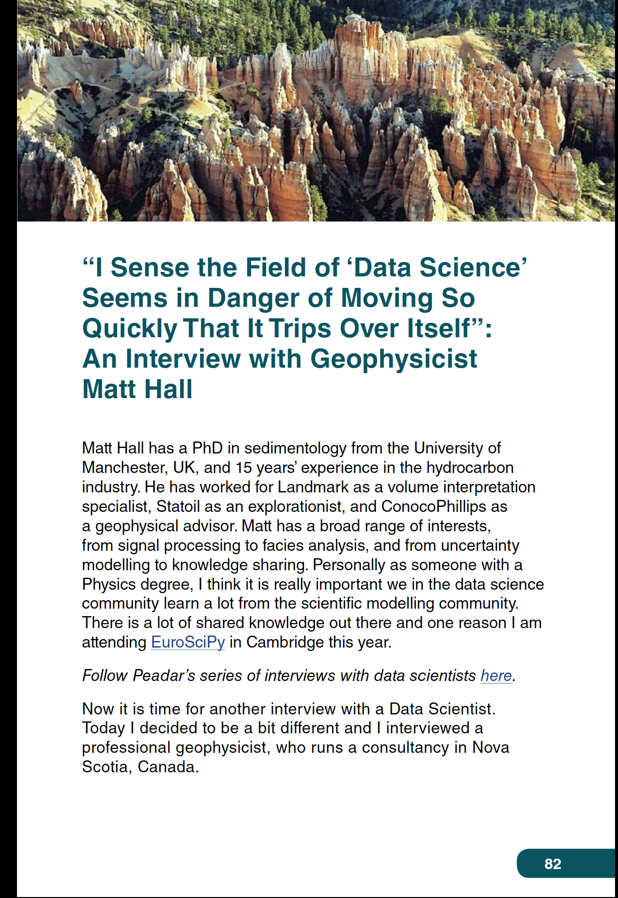 Interviews with Data Scientists: A discussion of the industry gallery image