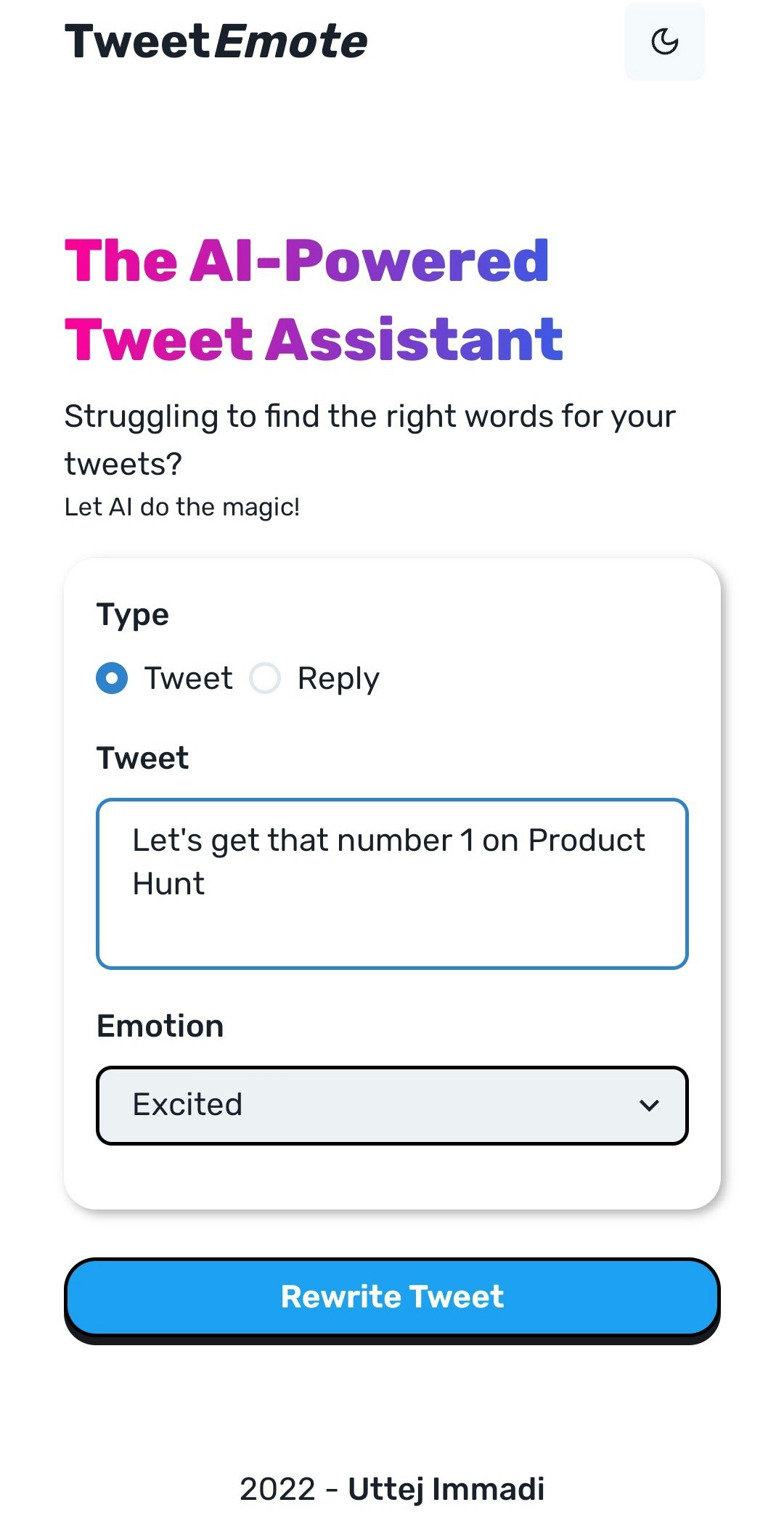 TweetEmote - Product Information, Latest Updates, and Reviews 2023 |  Product Hunt