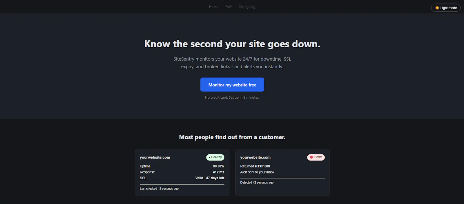 SiteSentry screenshot 1