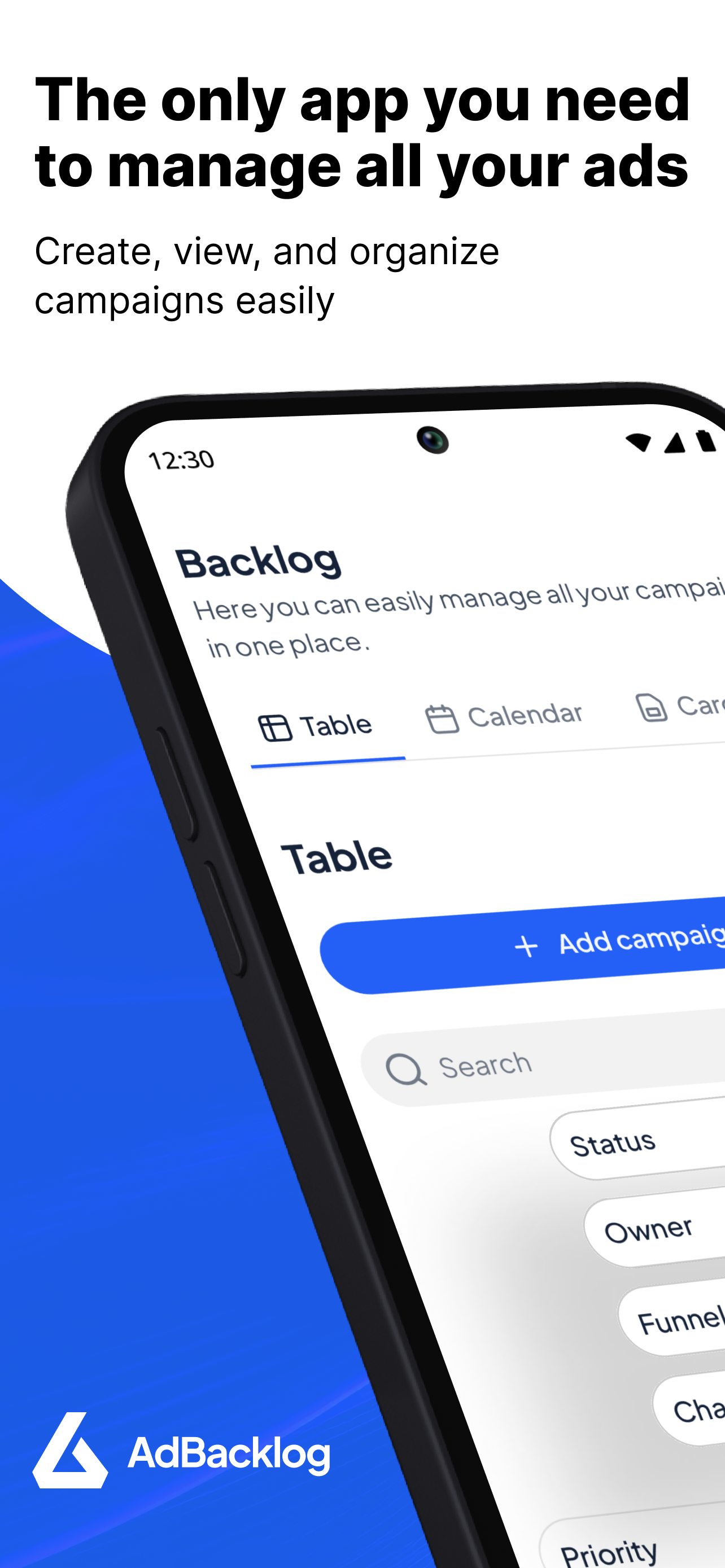 Media Adbacklog untuk Android - Adbacklog di Google Play - Urus iklan anda pada bila -bila masa, di mana sahaja 2