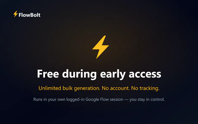 FlowBolt — Free Bulk Veo & Nano Banana screenshot 2