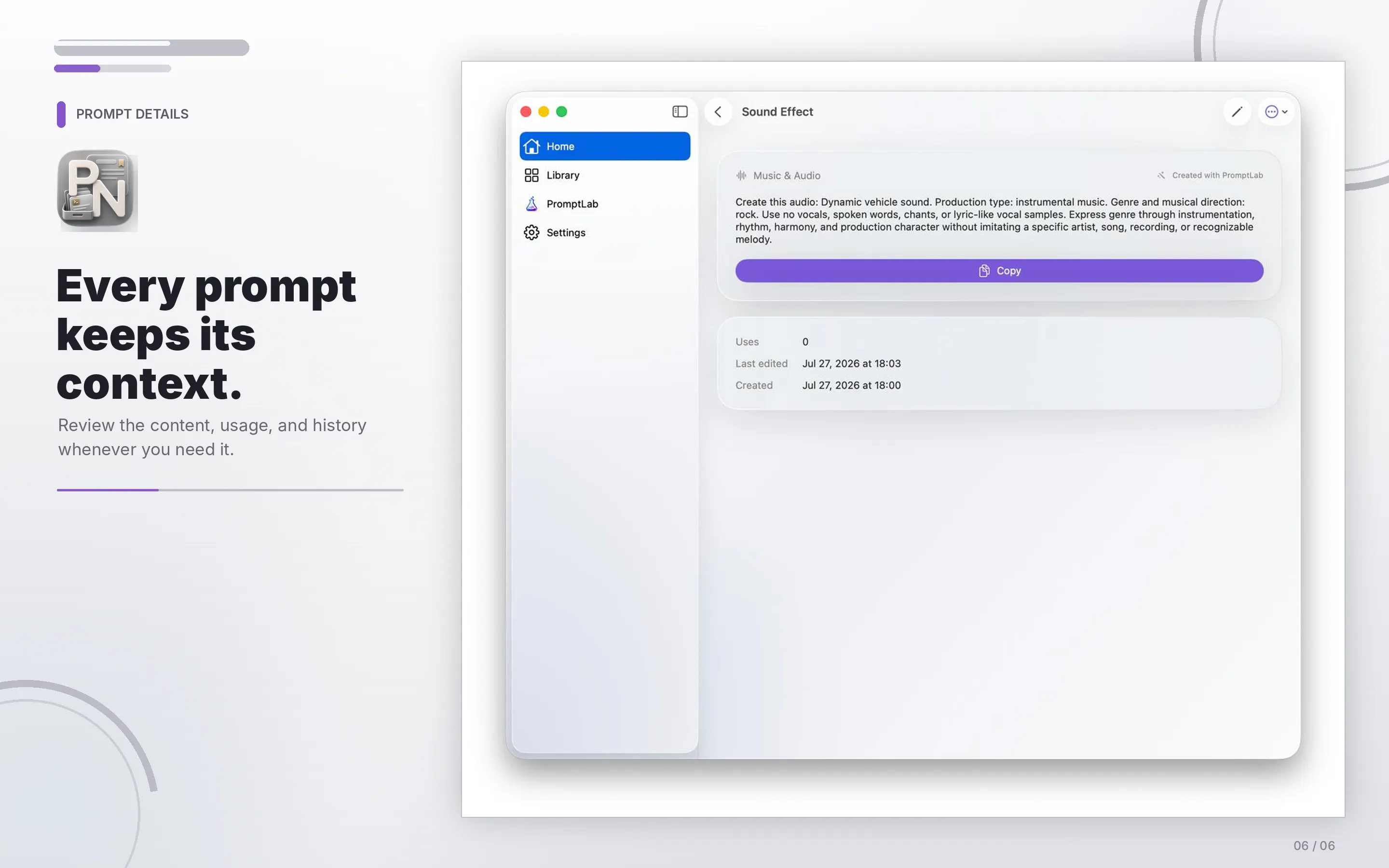 PromptNote — Prompt Library & PromptLab gallery image