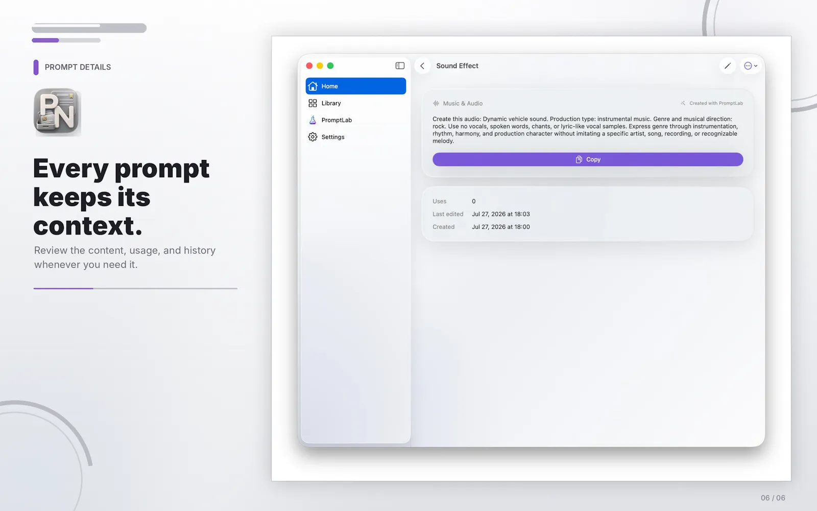 PromptNote — Prompt Library & PromptLab screenshot 2