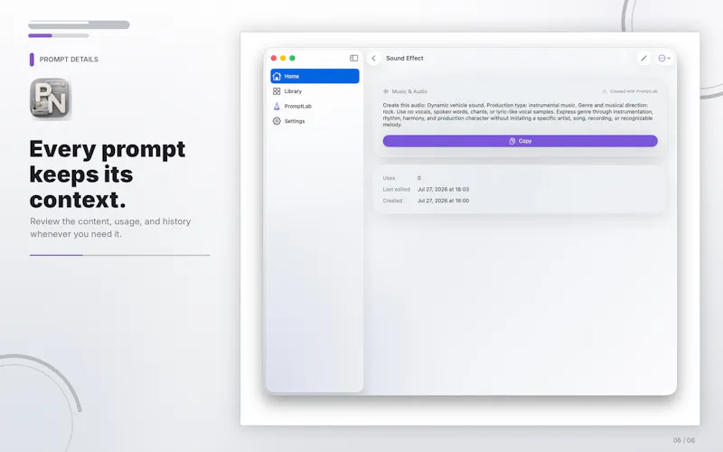 PromptNote — Prompt Library & PromptLab screenshot 2