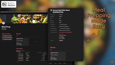 Notion Macronutrients Calculator gallery image