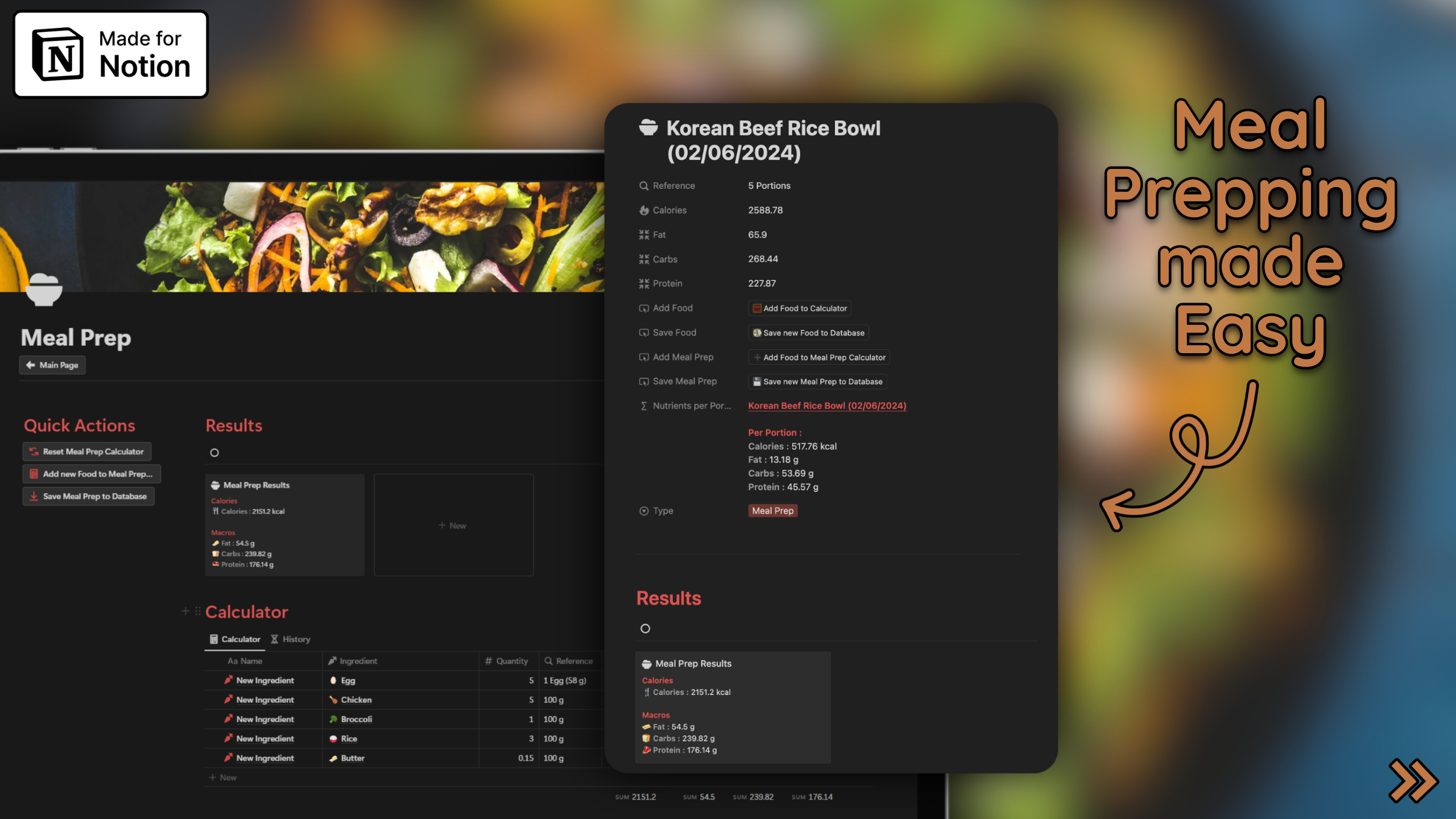 Notion Macronutrients Calculator media 4