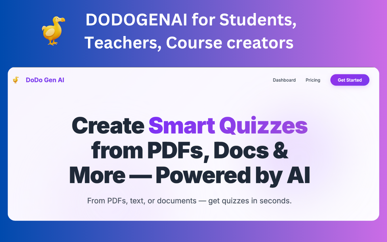 DODOGENAI Generate Quizzes with AI gallery image