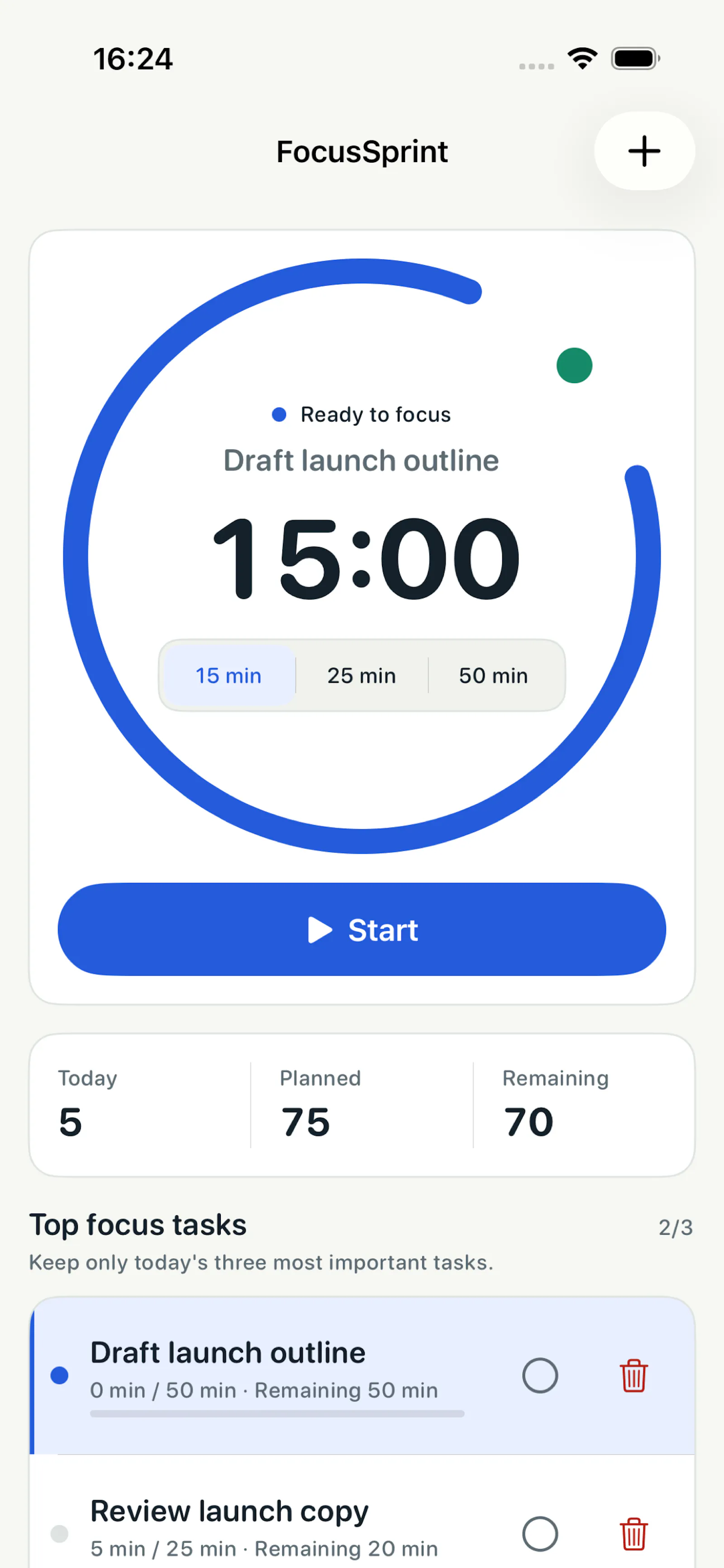 FocusSprint: Focus Timer screenshot 1