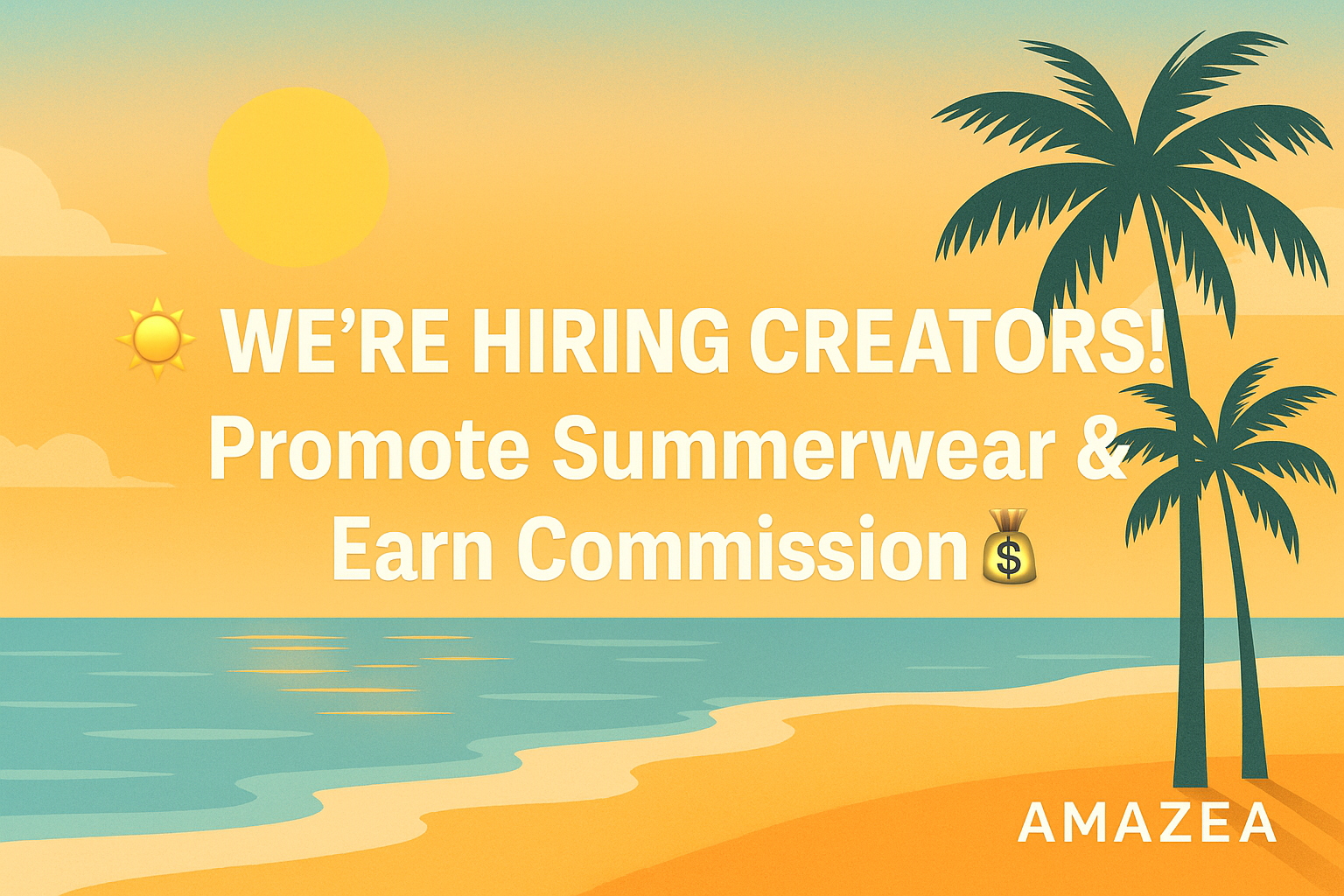 AMAZEA Creator-Powered Summerwear Brand - Earn commissions promoting bold, sunny summer styles. media 1