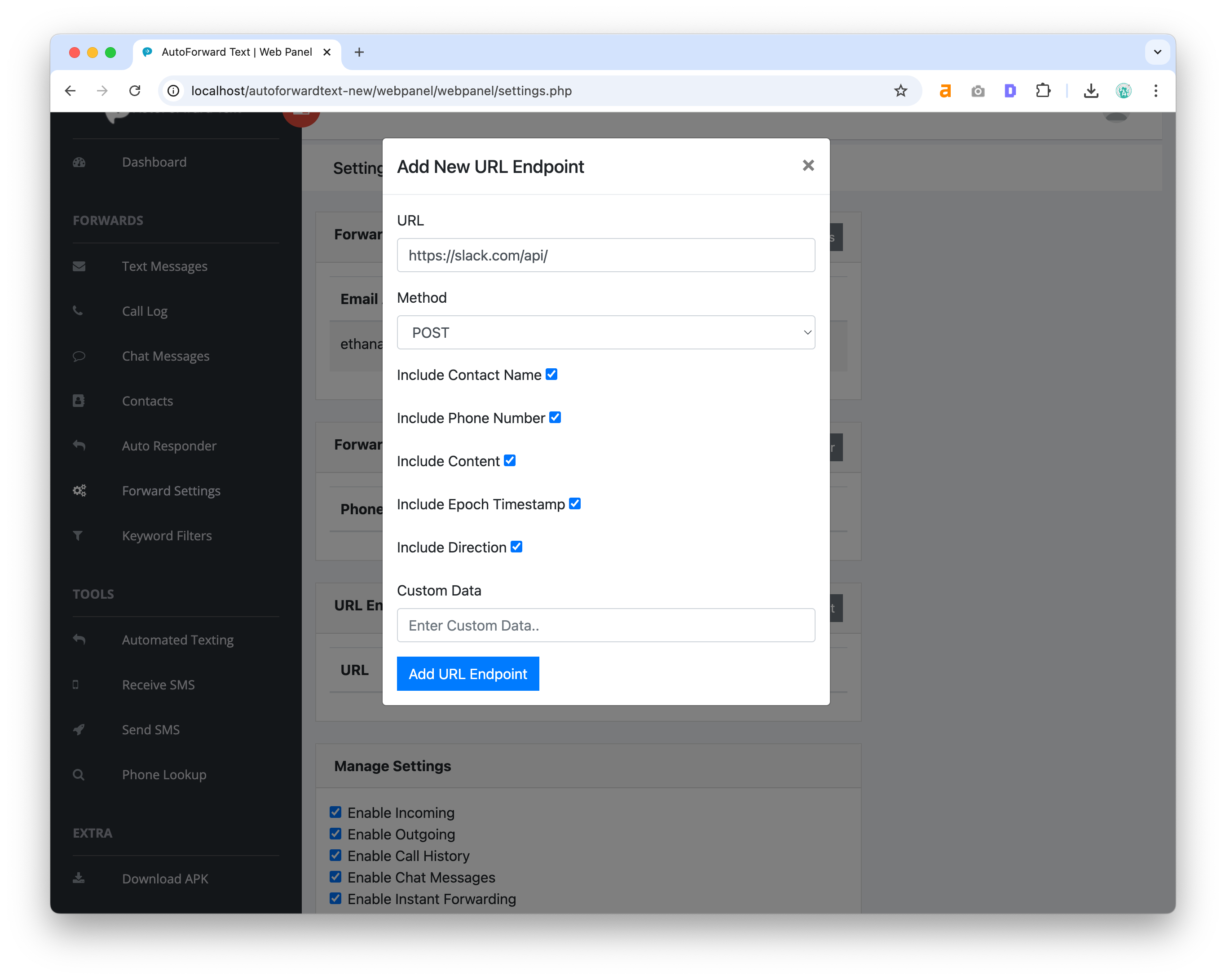 AutoForward Text gallery image