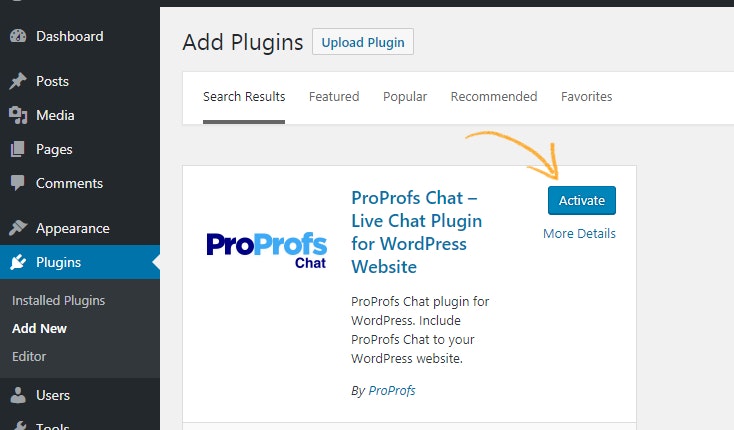 ProProfs Live Chat Plugin for Wordpress gallery image