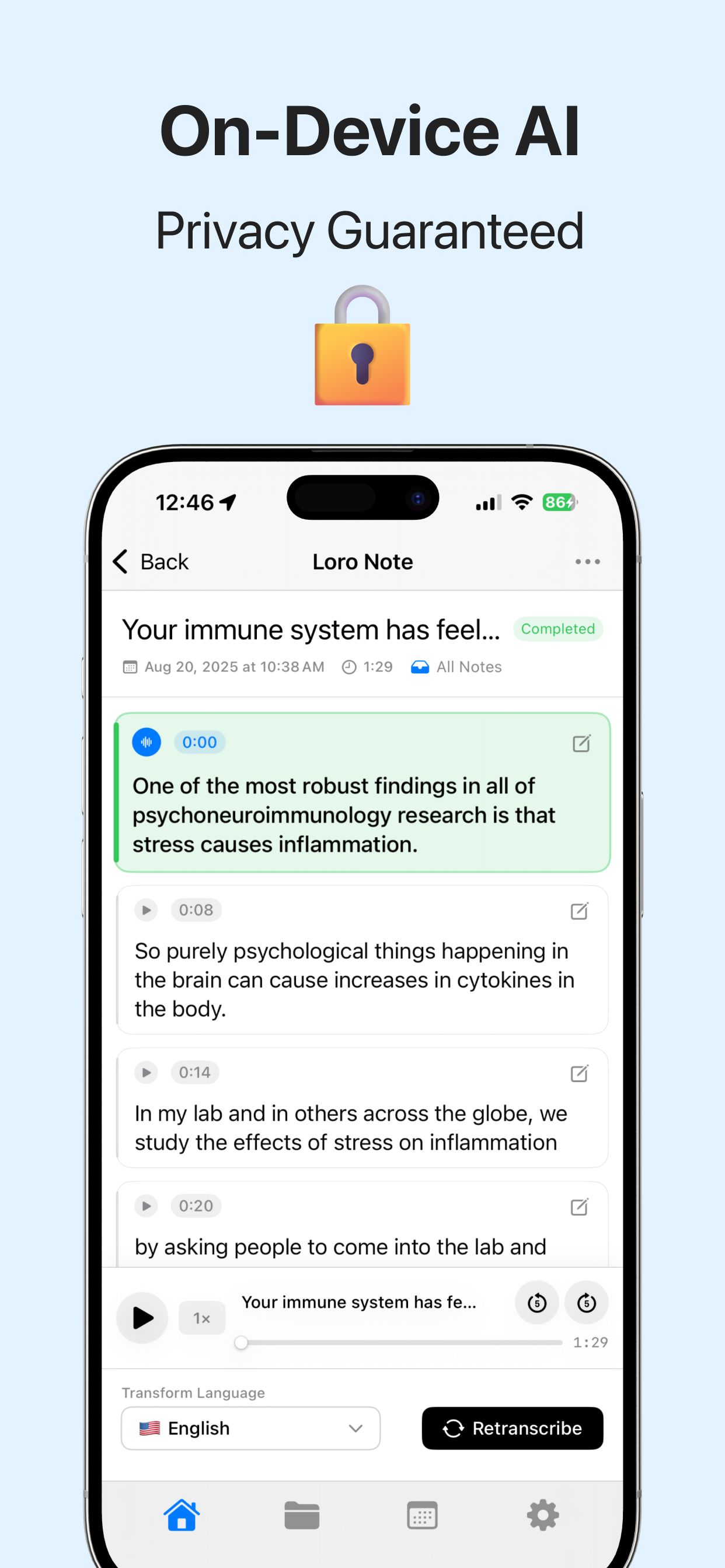 Loro AI Notetaker: Transcribe gallery image
