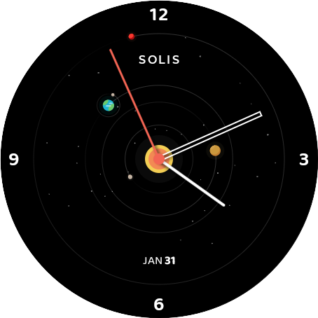 Solis Watch Face for Wear OS - Solis將太陽系的奇蹟帶到您的手腕 media 5