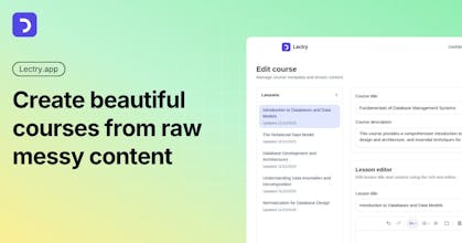 Lectry - AI-Powered Course Creation gallery image
