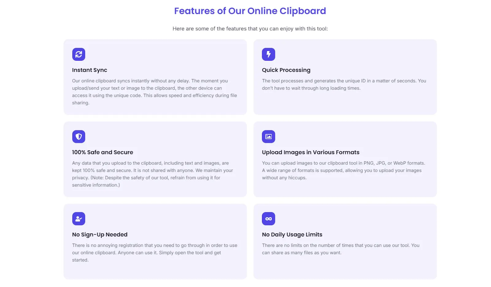 Online Clipboard screenshot 2
