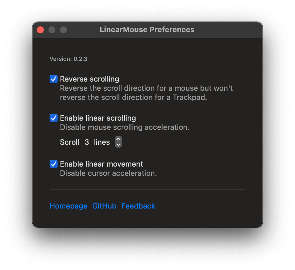 LinearMouse gallery image