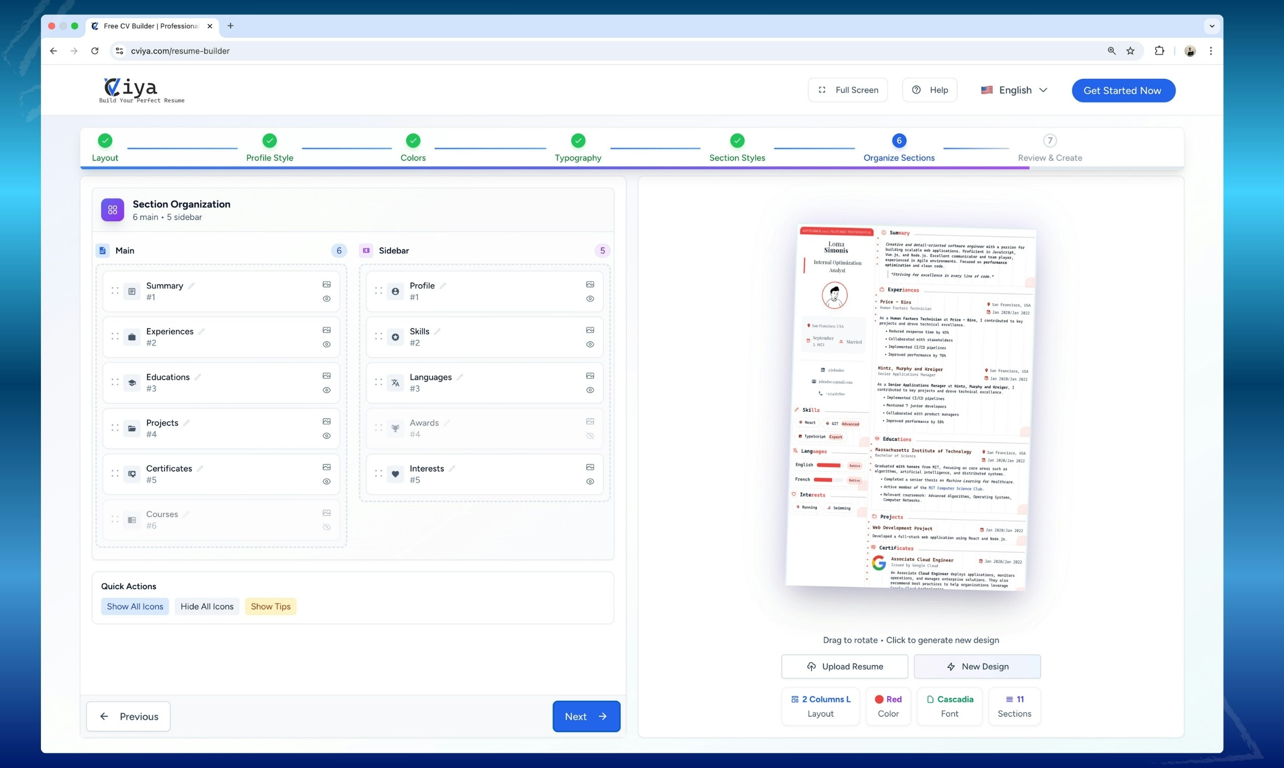 Média Cviya – Générateur de CV personnalisable gratuit - Le design reprend votre chemin : pas de limites, pas de filigranes, pas de ventes incitatives 7