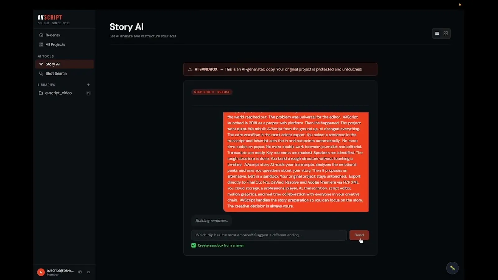 AVScript screenshot 1 (video preview)