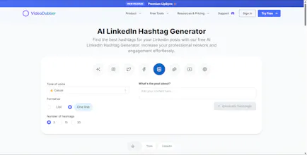 AI LinkedIn Hashtag Generator gallery image