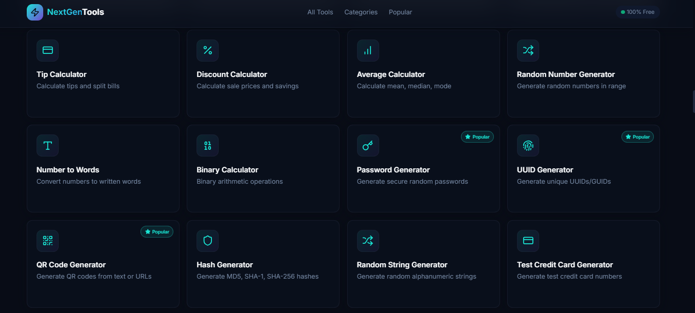 NextGenTools - Screenshot 2 showing product features and functionality