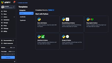 Apify SDK for Python gallery image