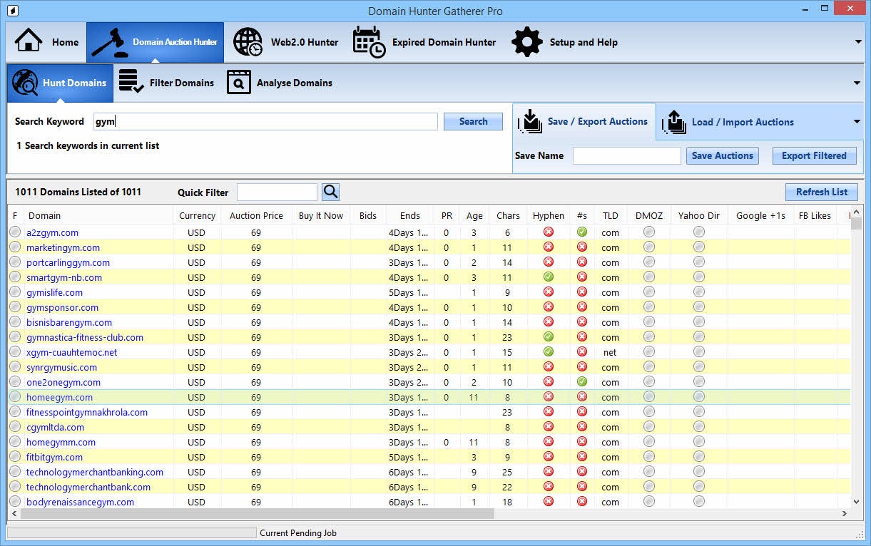 Domain Hunter Gatcher - Trova preziosi domini scaduti con backlink media 4