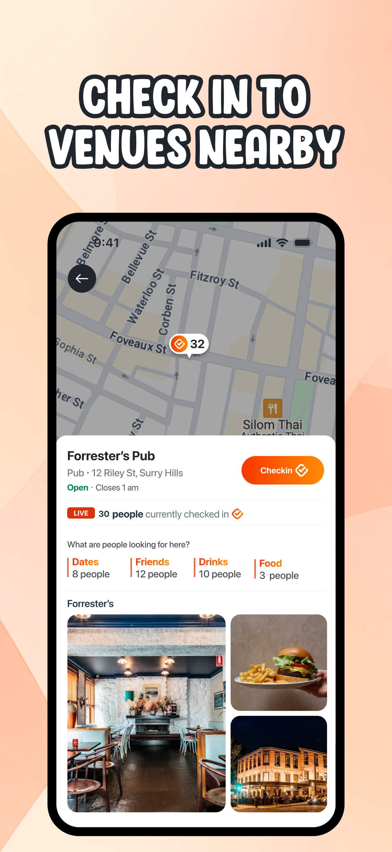 Média Checkin: Rencontrez de nouvelles personnes - Rencontrez de nouvelles personnes en temps réel, dans les endroits que vous aimez. 2