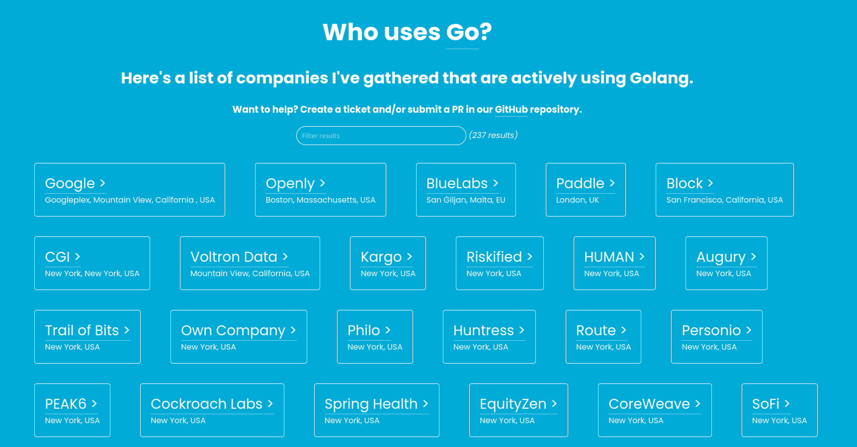 WhoUsesGo.com gallery image