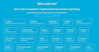 WhoUsesGo.com gallery image