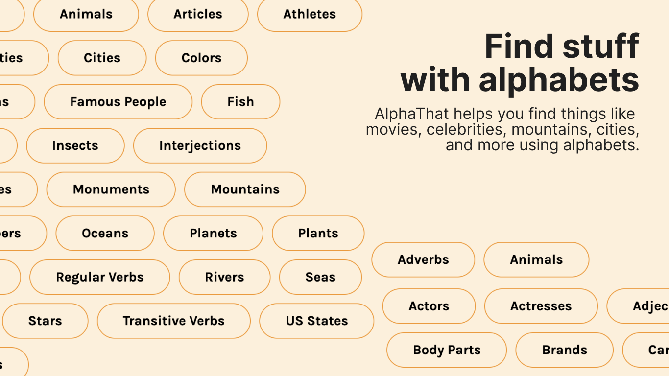 Mídia 1 de Alphathat - Encontre coisas com alfabetos