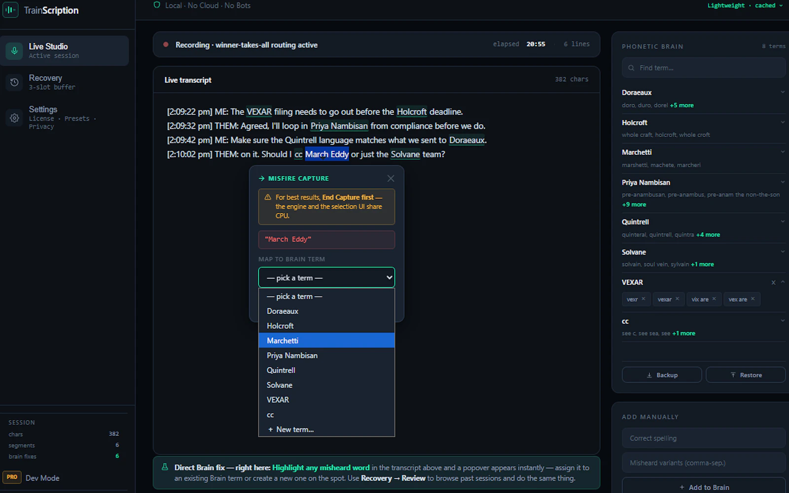 TrainScription screenshot 2